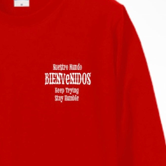 BVノーマルフィット長袖Tシャツ レッド FRENTE