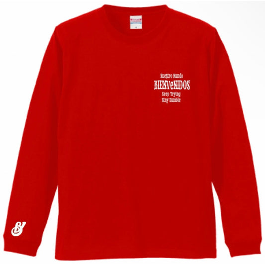 BVノーマルフィット長袖Tシャツ レッド FRENTE