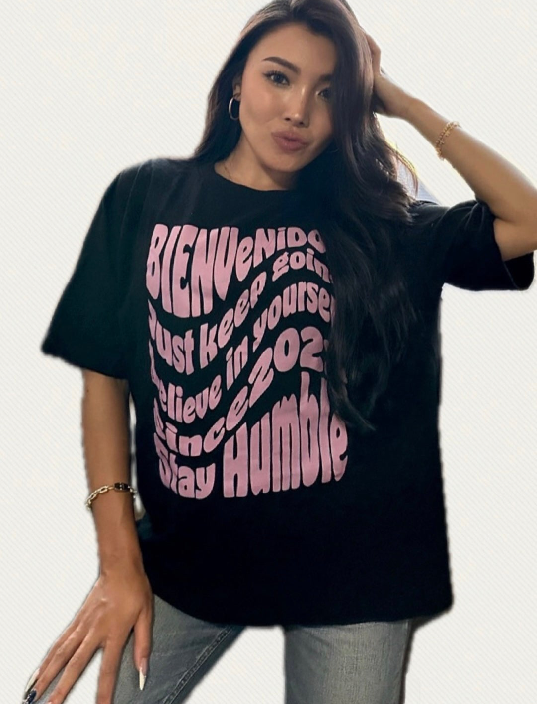 BVビックシルエット半袖Tシャツ ブラック OLA