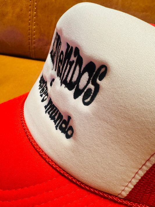 BVツートンメッシュキャップ ホワイト X レッド MULTIPLE