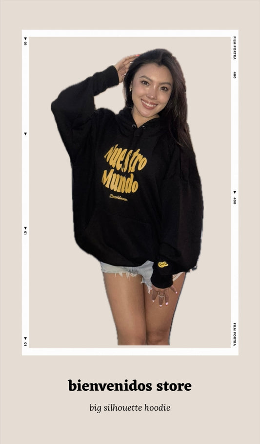 BVビックシルエット プルオーバーパーカー ブラック FRIO