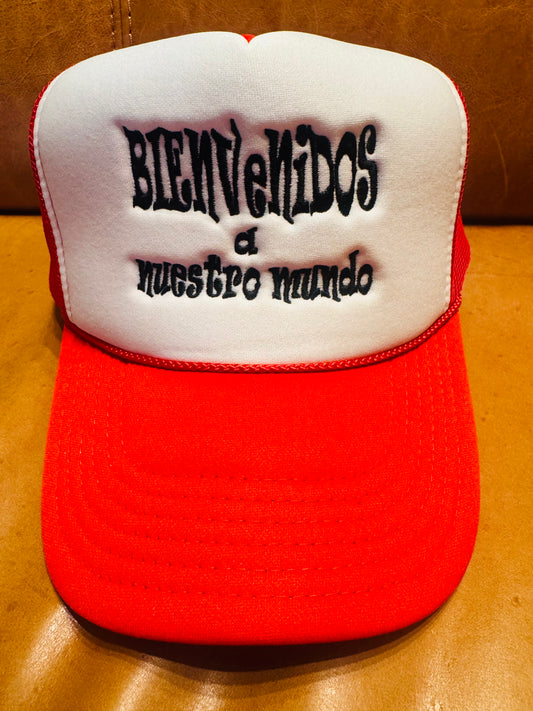 BVツートンメッシュキャップ ホワイト X レッド MULTIPLE