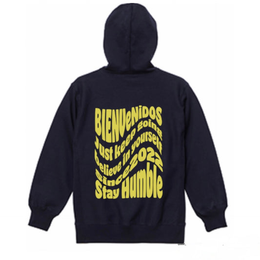 BVヘビーウェイトパーカー (ネイビー x イエロー) Abrigada