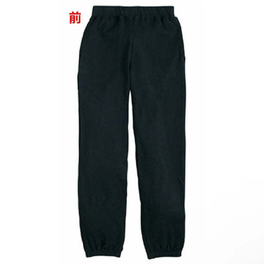 BVライトウェイト スウェットパンツ ブラック バックプリント DETRAS