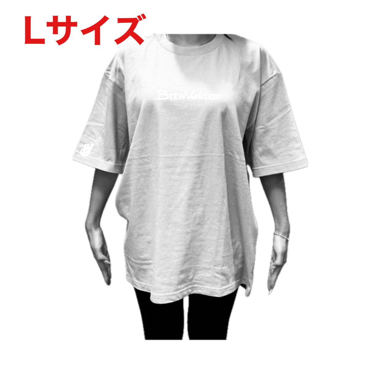 BVビックシルエット半袖Tシャツ ブラック X ホワイト OLA