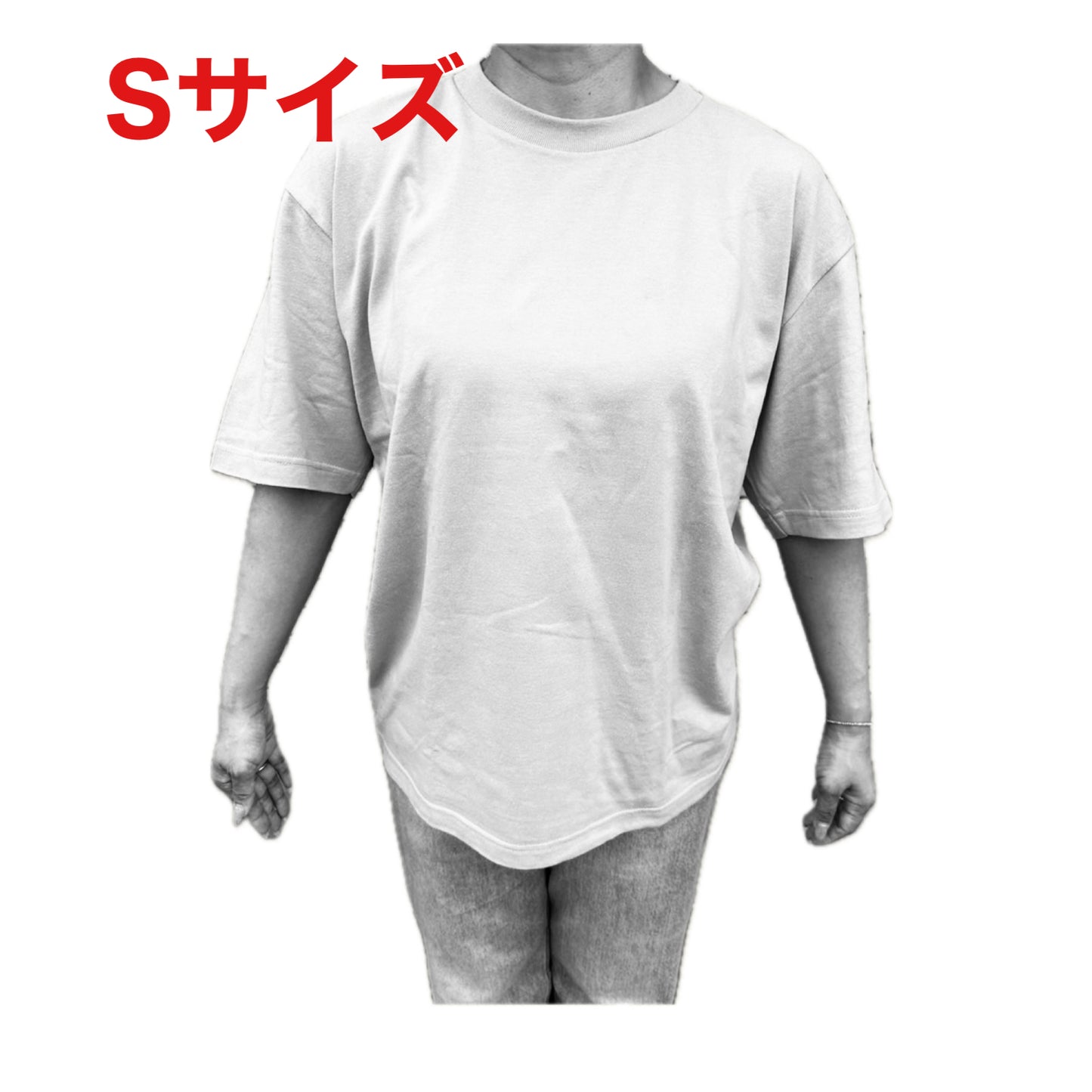 BVビックシルエット半袖Tシャツ ブラック X ホワイト OLA