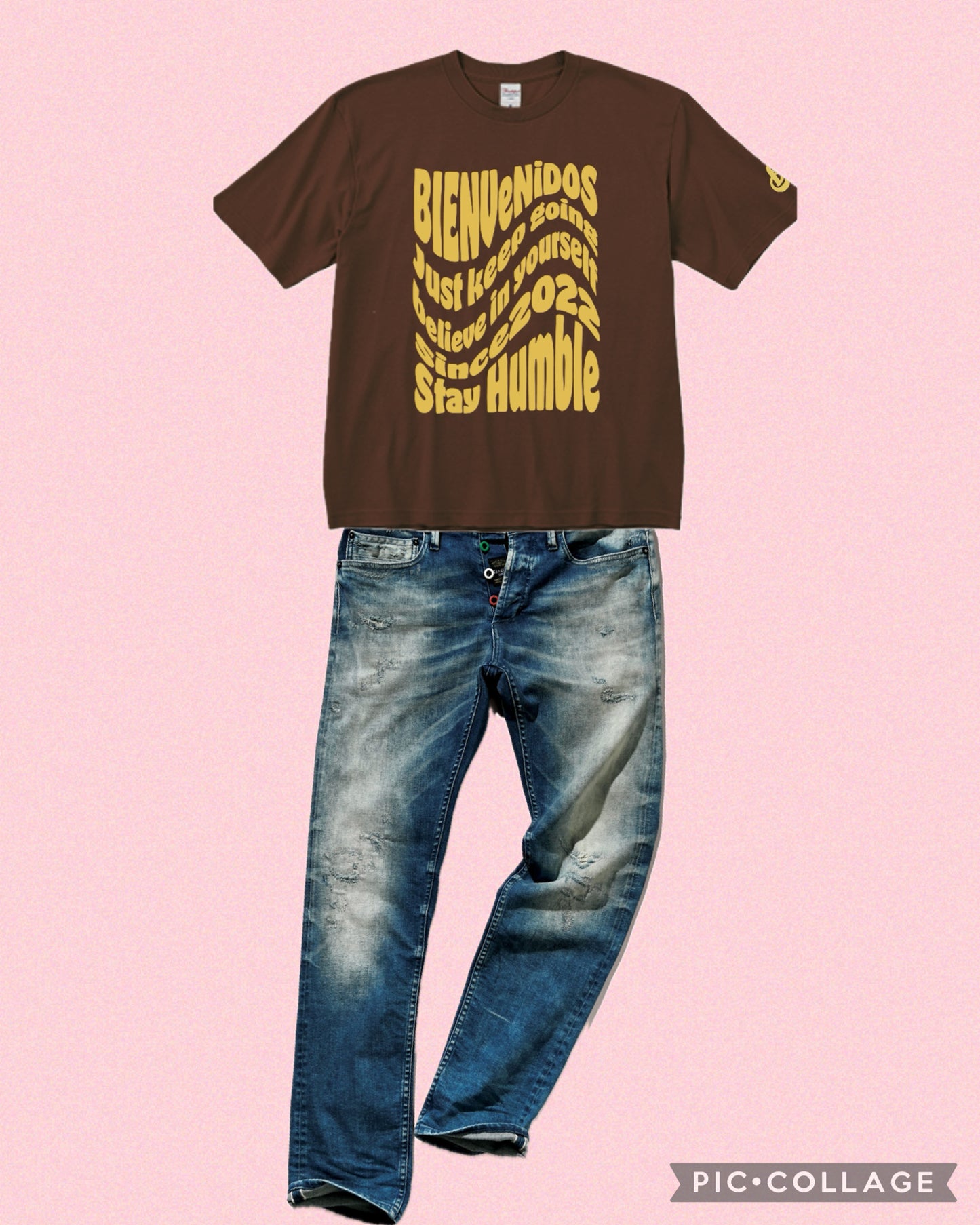 BVビックシルエット半袖Tシャツ ブラウン OLA