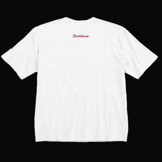 BVビックシルエット半袖Tシャツ ホワイト X レッド OLA