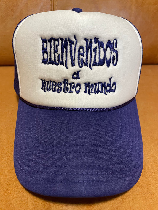 【数量限定】BVツートンメッシュキャップ ホワイト X パープル MULTIPLE