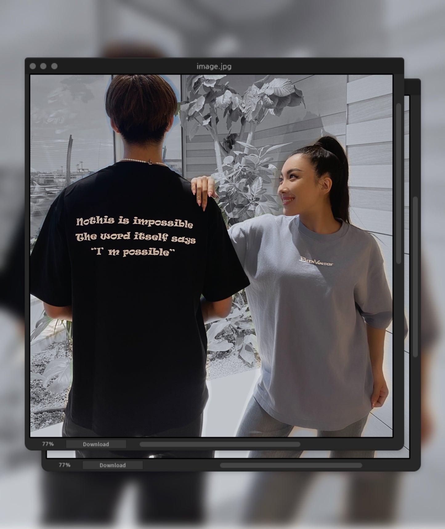 BVビックシルエット半袖Tシャツ アシッドブルー SENTIDO