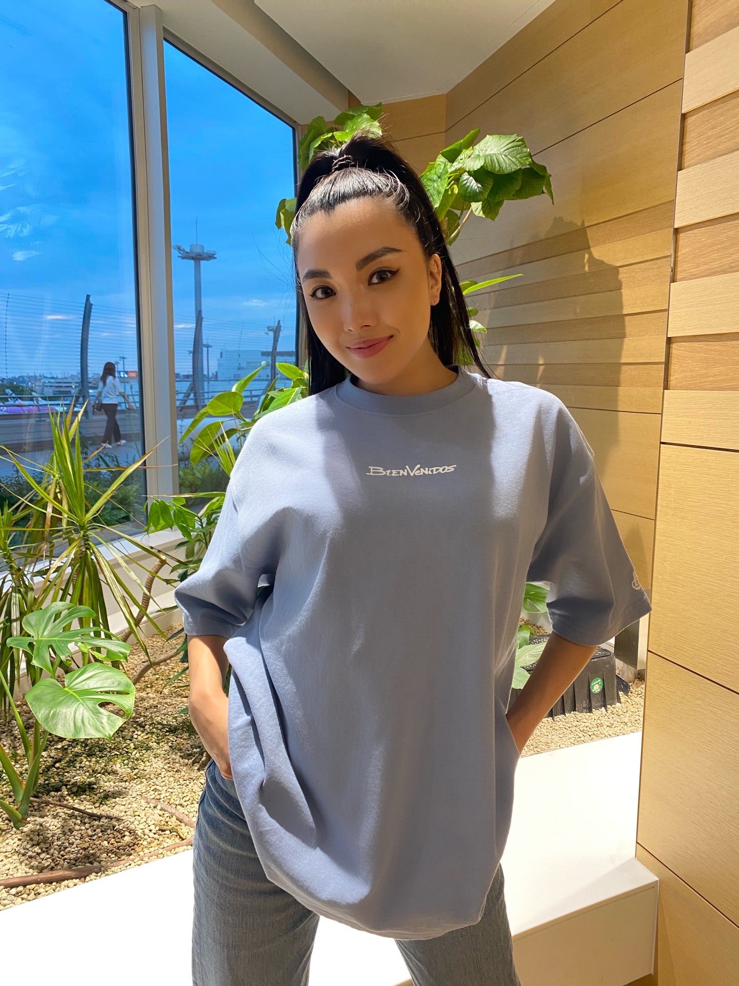 BVビックシルエット半袖Tシャツ アシッドブルー SENTIDO