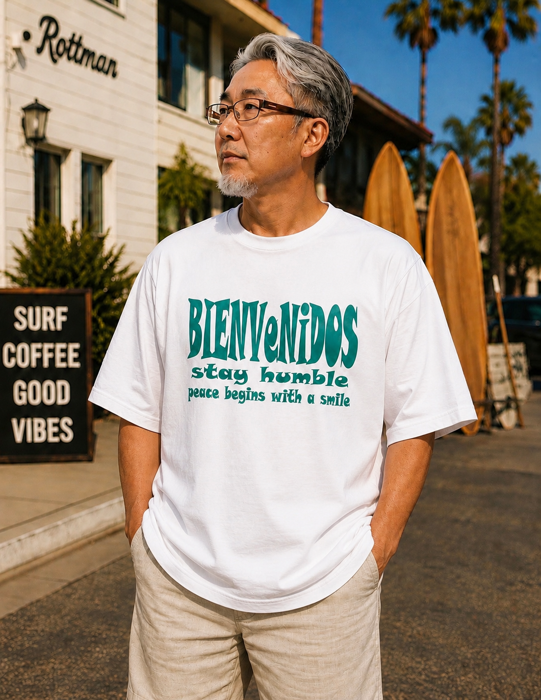 BVビックシルエットTシャツ　ターコイズ
