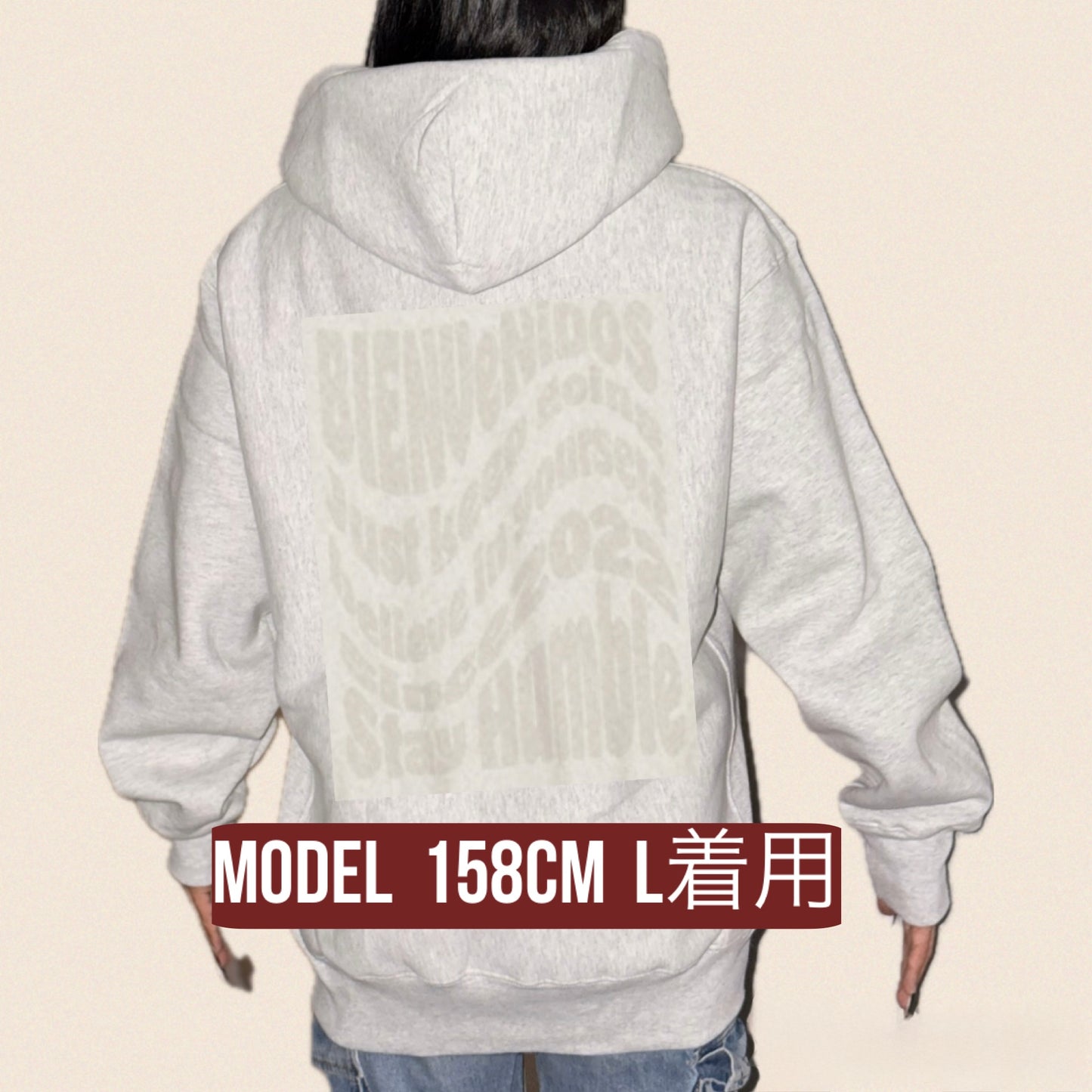 BVヘビーウェイトパーカー (アッシュカラー x ライトグレー) Abrigada