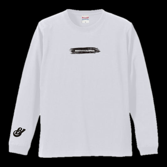 BVノーマルフィット長袖Tシャツ　ホワイト　DEBIL