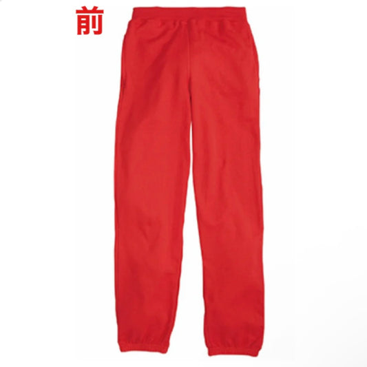 BVライトウェイト　スウェットパンツ　ブライトレッド バックプリント DETRAS