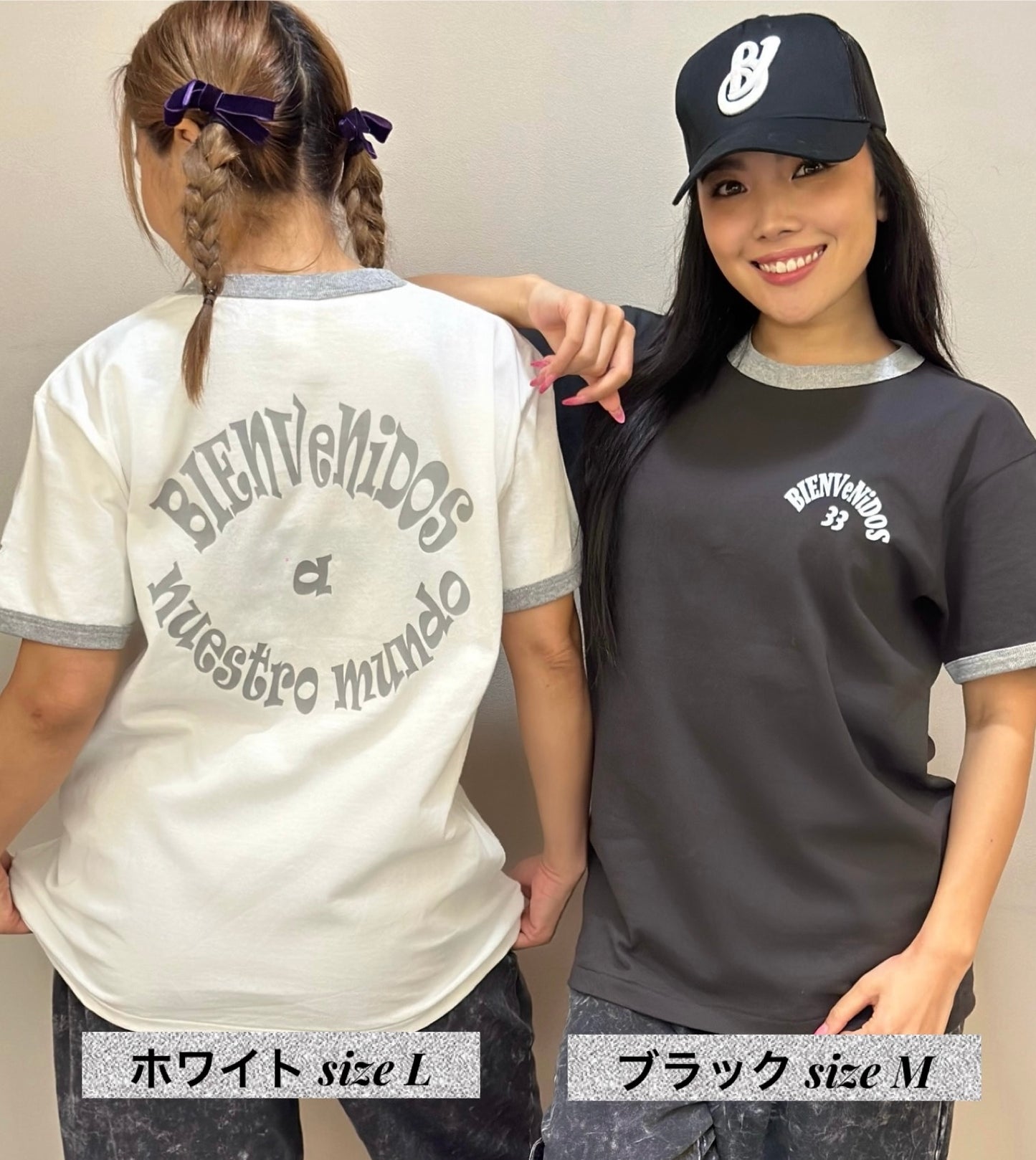 BVリンガー半袖Tシャツ ブラック EXQUISITO