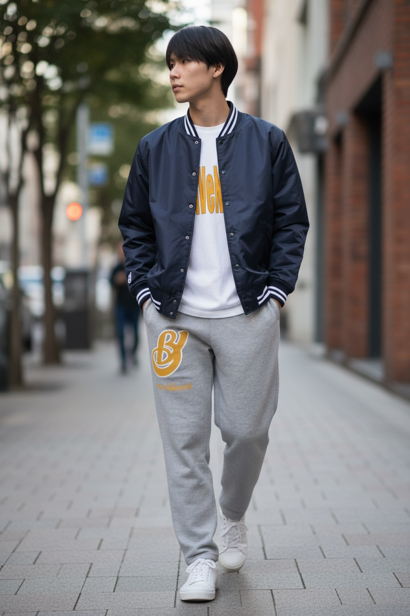 BVノーマルフィット長袖Tシャツ　オレンジ　ENORME