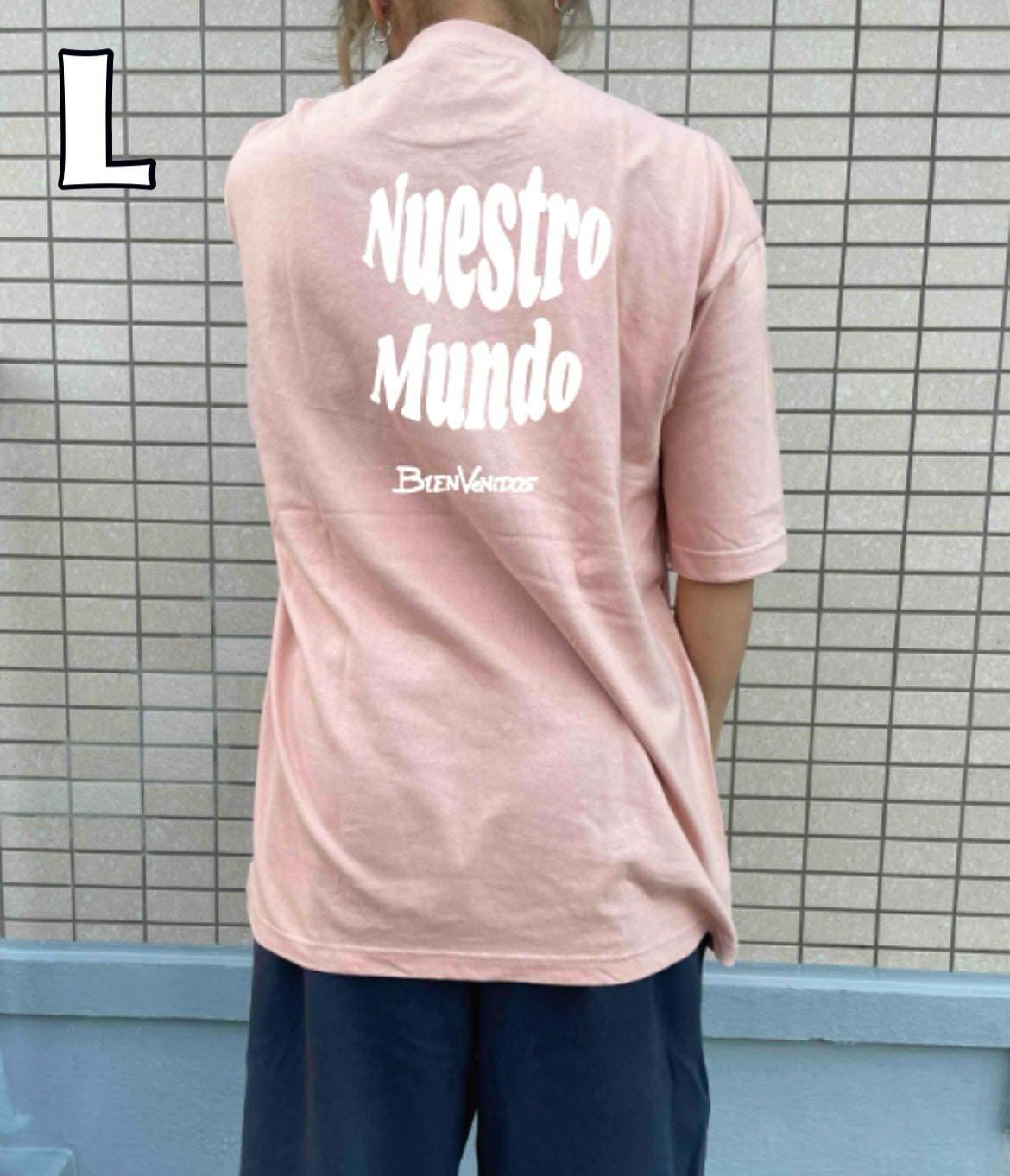 BVビックシルエット半袖Tシャツ　ダスティピンク　LIGERO