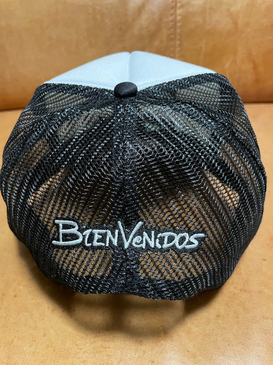 【数量限定】BVツートンメッシュキャップ ホワイト X ブラック　MULTIPLE