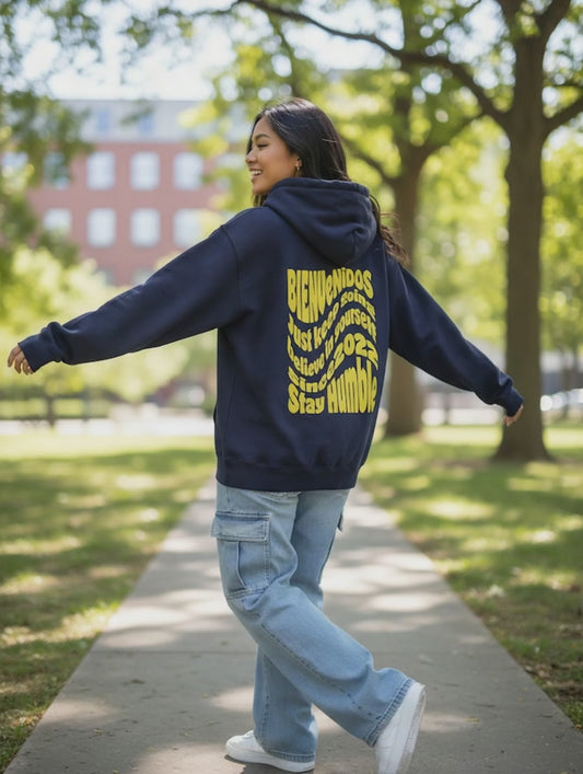 BVヘビーウェイトパーカー （ネイビー x イエロー） Abrigada