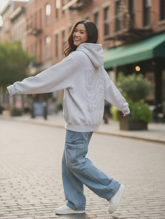 BVヘビーウェイトパーカー (アッシュカラー x ライトグレー) Abrigada